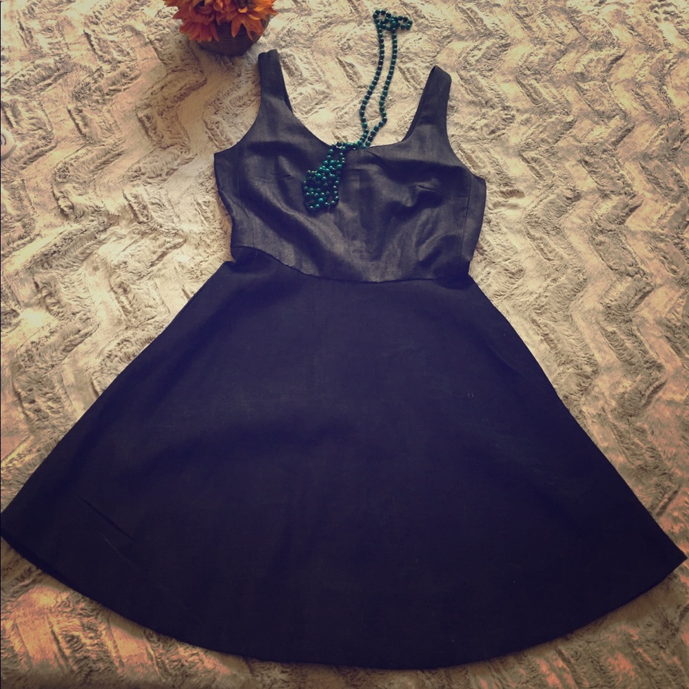 Gap Black Chambray Dress